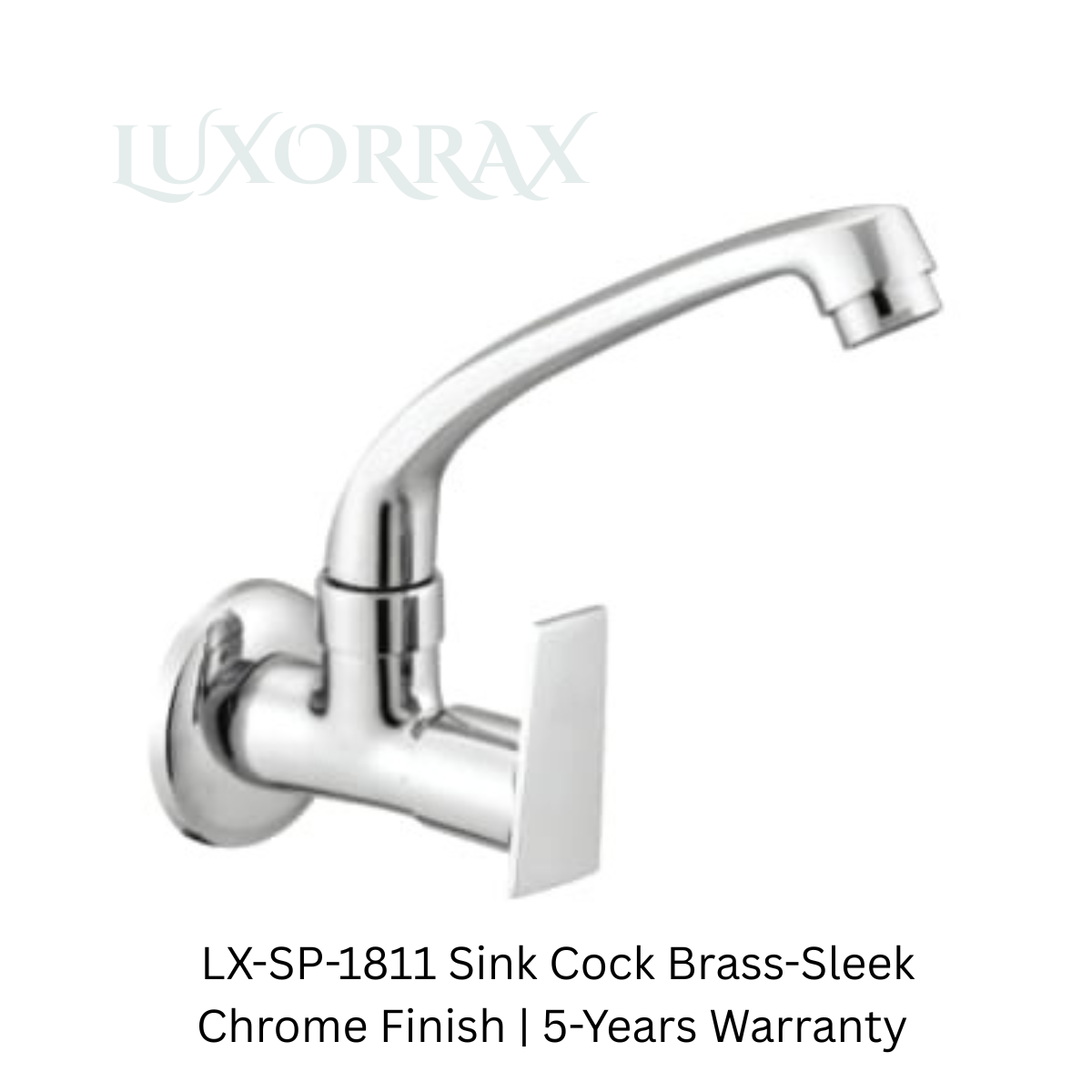 LX-SP-1811 Premium Sink Cock Brass-Sleek Chrome Finish | 5-Years Warranty