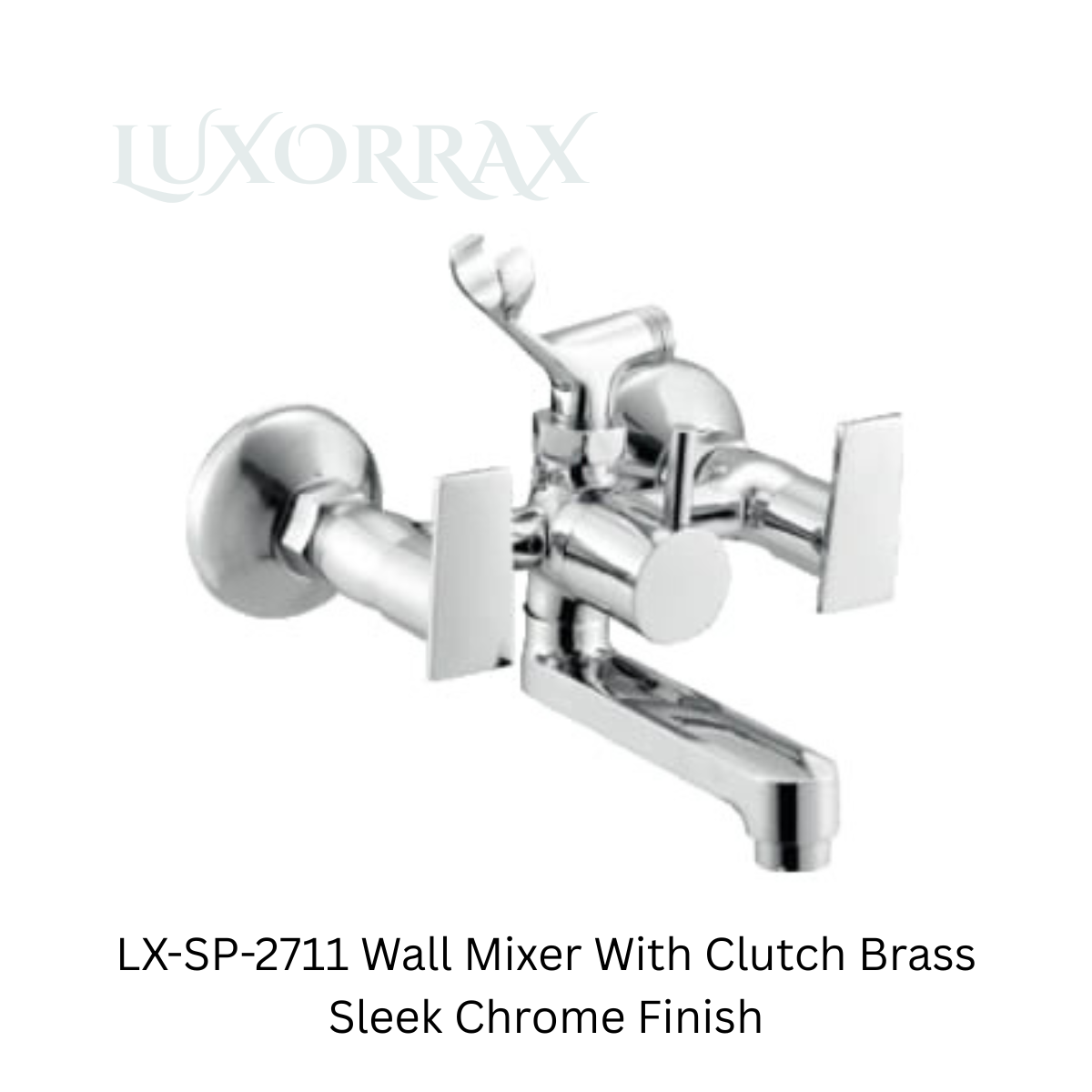 LX-SP-2711 Wall Mixer With Clutch Brass Sleek Chrome Finish